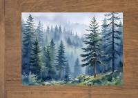 Forest Greeting Cards, Botanical Art, Blank Gift Cards