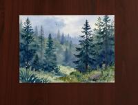 Forest Greeting Cards, Botanical Art, Blank Gift Cards