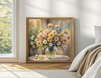 Floral Print - Framed or Unframed - Original Art - Print on Paper