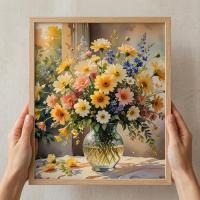 Floral Print - Framed or Unframed - Original Art - Print on Paper