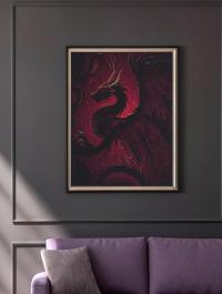 Dragon Print - Framed or Unframed - Original Art - Print on Paper