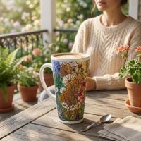 Latte 17oz Ceramic Mug - Coffee or Tea Cup, Extra Tall