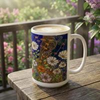 Floral Cups -  Large and Small Ceramic Mugs