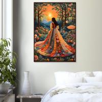 Floral Forest Print - Framed or Unframed - Original Art - Print on Paper