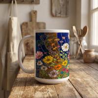 Floral Cups -  Large and Small Ceramic Mugs