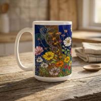 Floral Cups -  Large and Small Ceramic Mugs