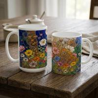 Floral Cups -  Large and Small Ceramic Mugs