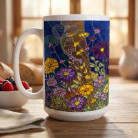 Floral Cups -  Large and Small Ceramic Mugs