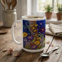 Floral Cups -  Large and Small Ceramic Mugs