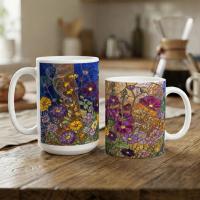 Floral Cups -  Large and Small Ceramic Mugs