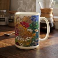 Floral Cups -  Large and Small Ceramic Mugs