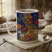 Floral Cups -  Large and Small Ceramic Mugs