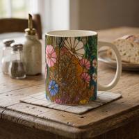 Floral Cups -  Large and Small Ceramic Mugs