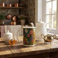 Floral Cups -  Large and Small Ceramic Mugs