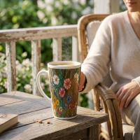 Latte 17oz Ceramic Mug - Coffee or Tea Cup, Extra Tall