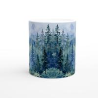 Forest Cups Set -  Large and Small Ceramic Mugs
