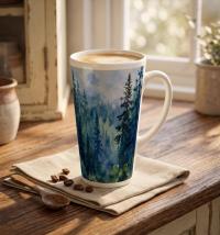 Latte 17oz Ceramic Mug - Coffee or Tea Cup, Extra Tall