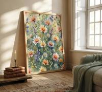 Floral Print - Framed or Unframed - Original Art - Print on Paper