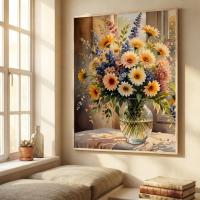 Floral Print - Framed or Unframed - Original Art - Print on Paper