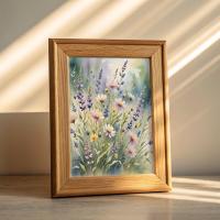 Floral Print - Framed or Unframed - Original Art - Print on Paper