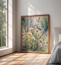 Floral Print - Framed or Unframed - Original Art - Print on Paper