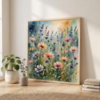 Floral Print - Framed or Unframed - Original Art - Print on Paper
