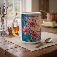 Floral Cups -  Large and Small Ceramic Mugs