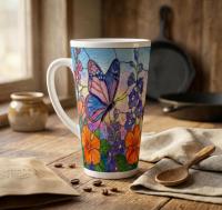 Latte 17oz Ceramic Mug - Coffee or Tea Cup, Extra Tall