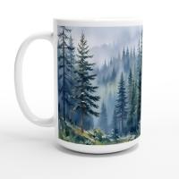 Set of Big Mugs, Forest Cup Set, Large 15 oz Matching Cups