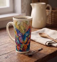 Latte 17oz Ceramic Mug - Coffee or Tea Cup, Extra Tall