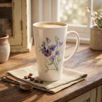 Latte 17oz Ceramic Mug - Coffee or Tea Cup, Extra Tall