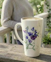 Latte 17oz Ceramic Mug - Coffee or Tea Cup, Extra Tall