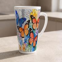 Latte 17oz Ceramic Mug - Coffee or Tea Cup, Extra Tall