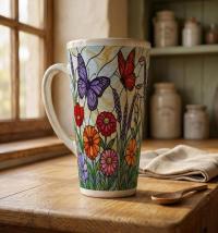 Latte 17oz Ceramic Mug - Coffee or Tea Cup, Extra Tall