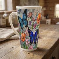 Latte 17oz Ceramic Mug - Coffee or Tea Cup, Extra Tall