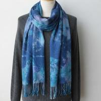 Hand Dyed Tie Dye Pashmina, Blanket Shawl, Wide Scarf, Head Wrap - Rayon Shawl
