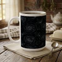 Floral Cups -  Large and Small Ceramic Mugs