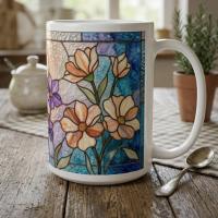 Floral Cups -  Large and Small Ceramic Mugs