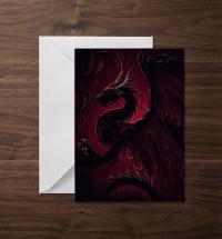 Dragon - Greeting Cards, Birthday Card, Large Notecards