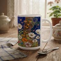 Floral Cups -  Large and Small Ceramic Mugs