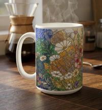 Floral Cups -  Large and Small Ceramic Mugs