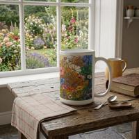 Floral Cups -  Large and Small Ceramic Mugs