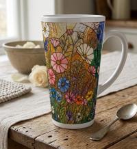 Latte 17oz Ceramic Mug - Coffee or Tea Cup, Extra Tall