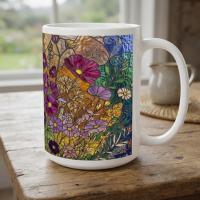 Floral Cups -  Large and Small Ceramic Mugs