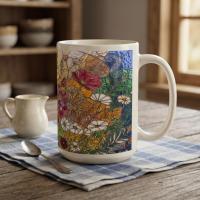 Floral Cups -  Large and Small Ceramic Mugs