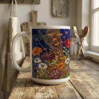 Floral Cups -  Large and Small Ceramic Mugs