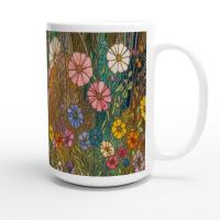 Floral Cups -  Large and Small Ceramic Mugs