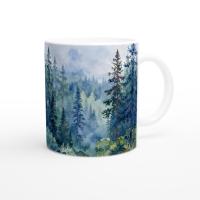 Forest Cups Set -  Large and Small Ceramic Mugs
