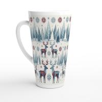 Christmas Mugs, Latte 17oz Ceramic Mug - Coffee or Tea Cup, Extra Tall