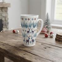 Christmas Mugs, Latte 17oz Ceramic Mug - Coffee or Tea Cup, Extra Tall
